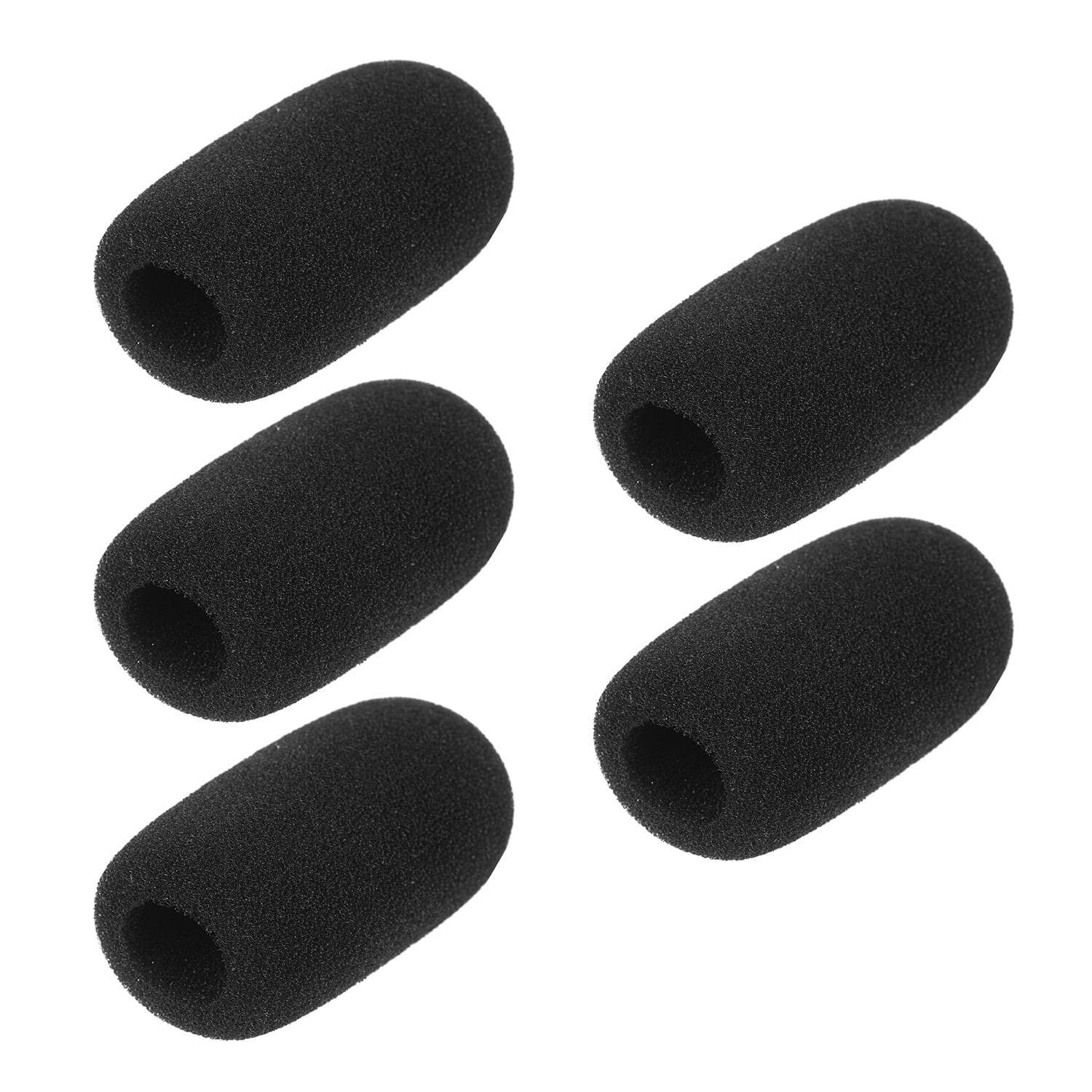 Mini Microphone Windscreens Mic Foam Covers for Lapel Lavalier Headset F Type black