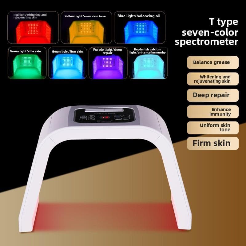 Colorful Spray PDT Spectrometer 7-color Foldable Mask Instrument, Beauty Salon Light Acne Print Led Large Row Light Beauty Instrument Australian