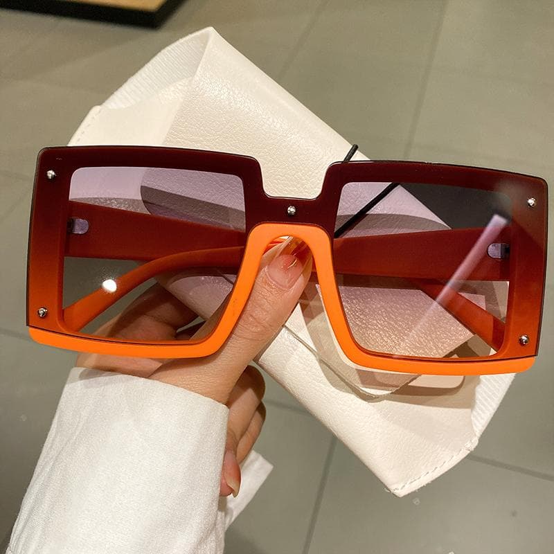 Square Women Sunglasses Fashion Vintage Mirror Shades Eyewear Luxury Brand Designer UV4 Goggle Sun Glasses Gafas De Sol as picture