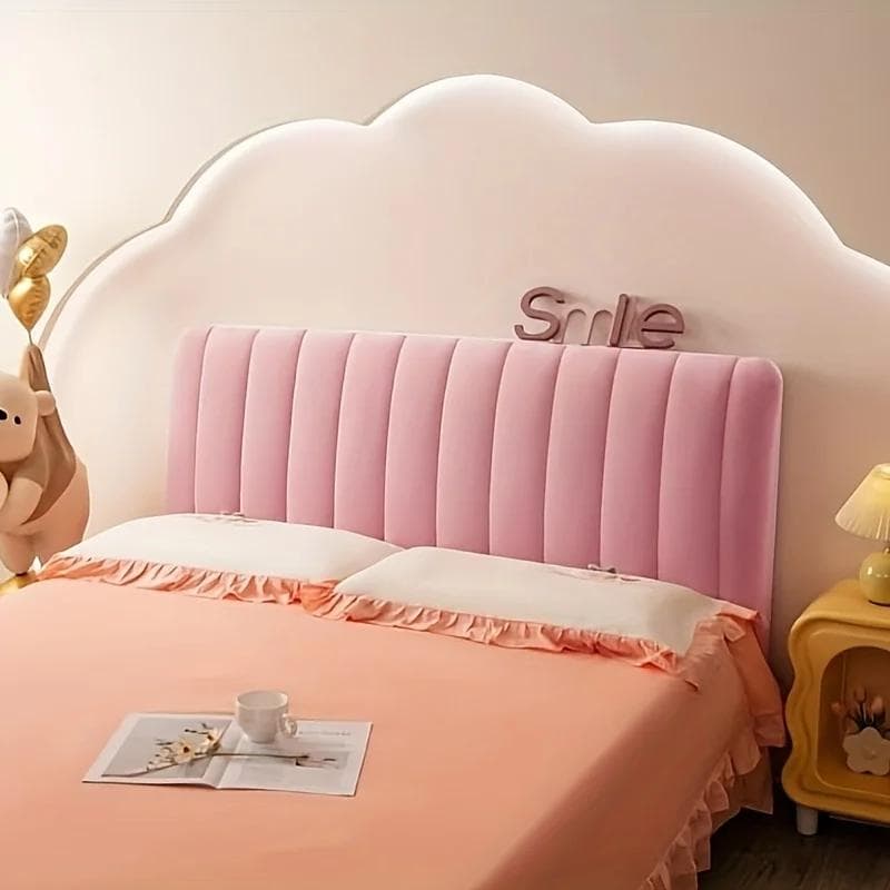 Luxury Soft Thick Velvet Bed Head Cover High Grade Short Plush Quilted Headboard Cover All-inclusive Bedside Protector Cover W100 x H70cm