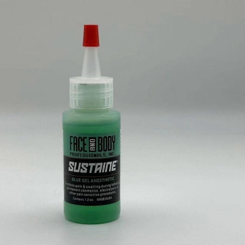 1 Piece 1.2oz Professional Face Amp Body Tattoo Support Blue Gel Semi-permanent Eyebrow Eyeline Blue Assist Care Gel