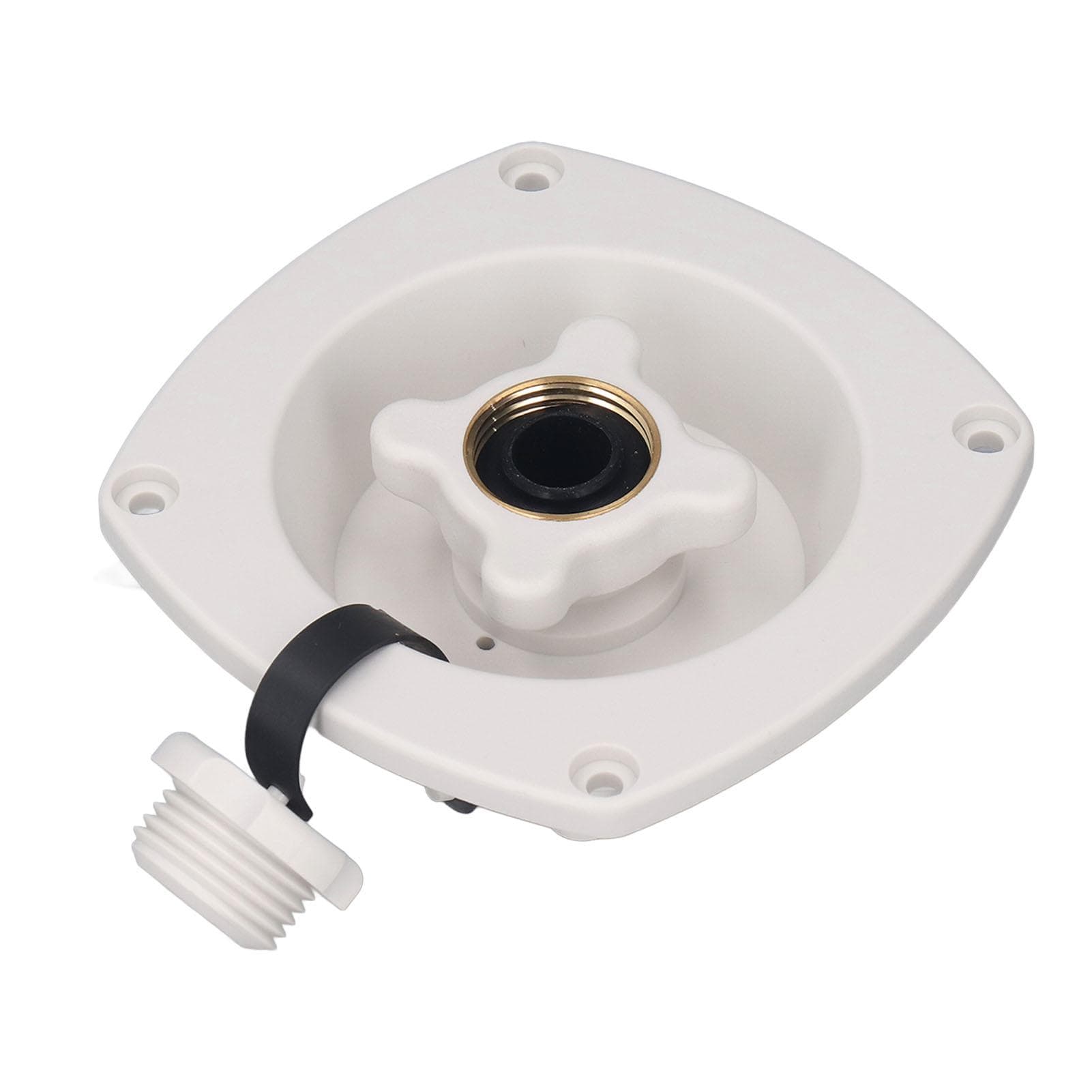 Rv Wall Mount Water Inlet Pressure Regulated City Water Entry with Quick Connector for Trailer white