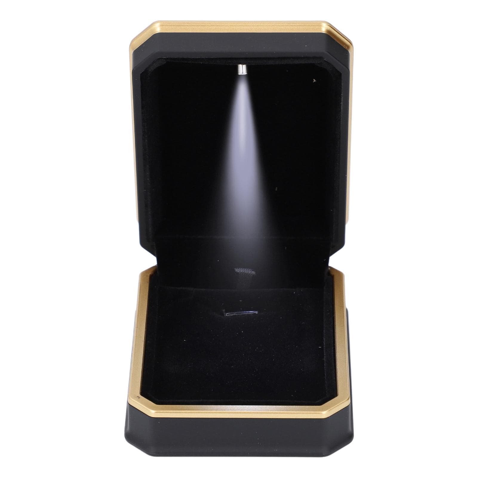 Frosted Black Necklace Box LED Light Velvet Interior Jewelry Necklace Pendant Storage Display Case