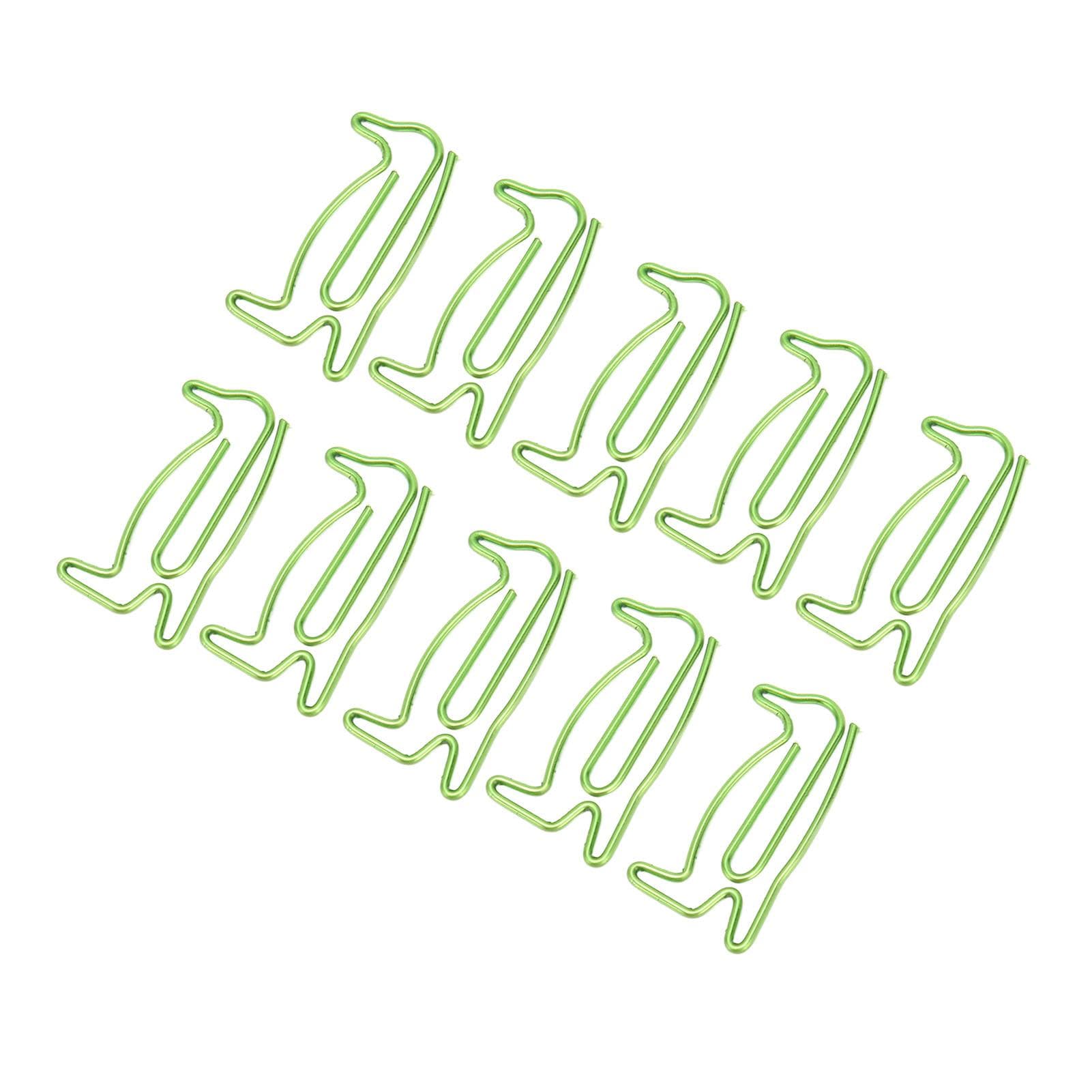 100Pcs Paper Clips Cute Unique Penguin Shape Electroplating Process Lightweight Portable Metal