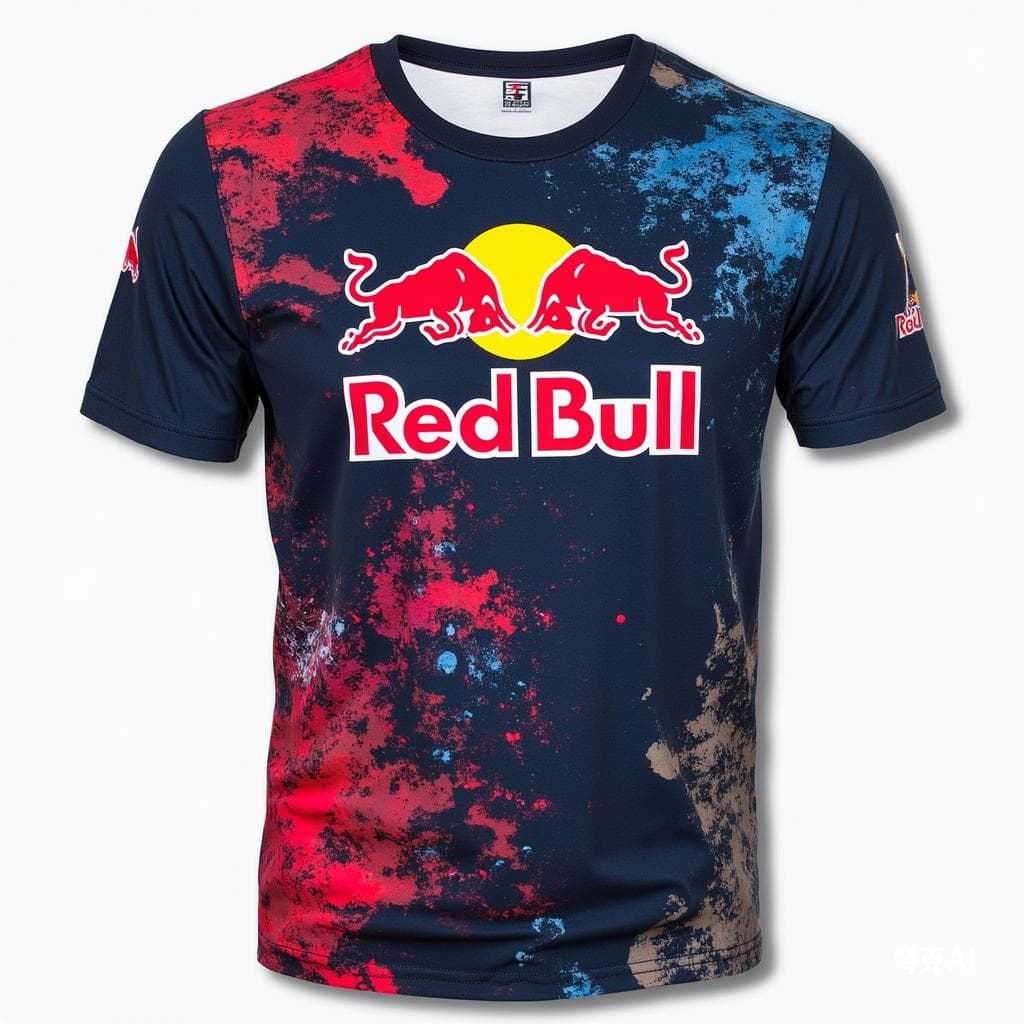 Men's Summer Red Bull High-end Brand Short-sleeved T-shirt Fashionable Loose Top Outdoor Extreme Sports Red Bull Cycling Suit XXS