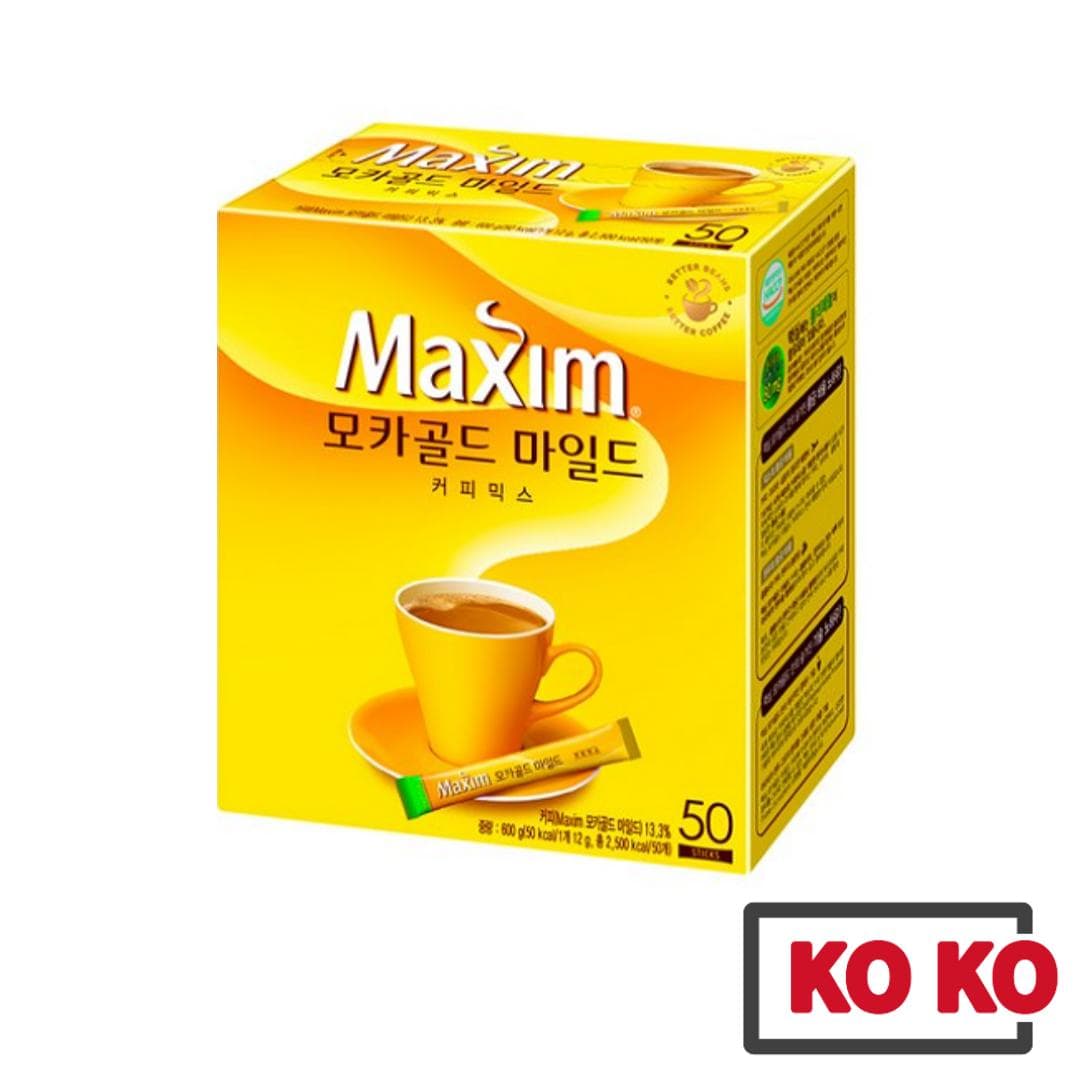 [Maxim] Mocha Gold Mild Coffee Mix 12g X 50 sticks / Instant Coffee Mocha Gold 50sitcks