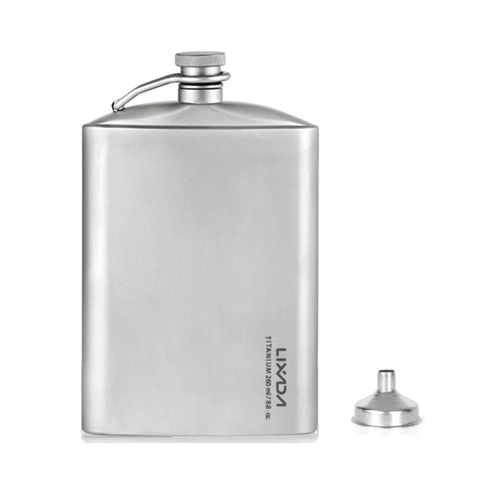 260ml Leakproof Ti Flask Alcohol Whisky Wine Flask for Outdoor Camping Backpacking Travel Picnic 260ml