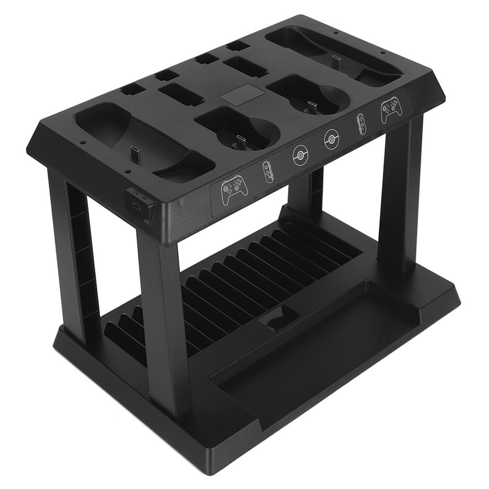Multifunction ABS Charging Base Game Cards Storage Bracket Holder for Switch