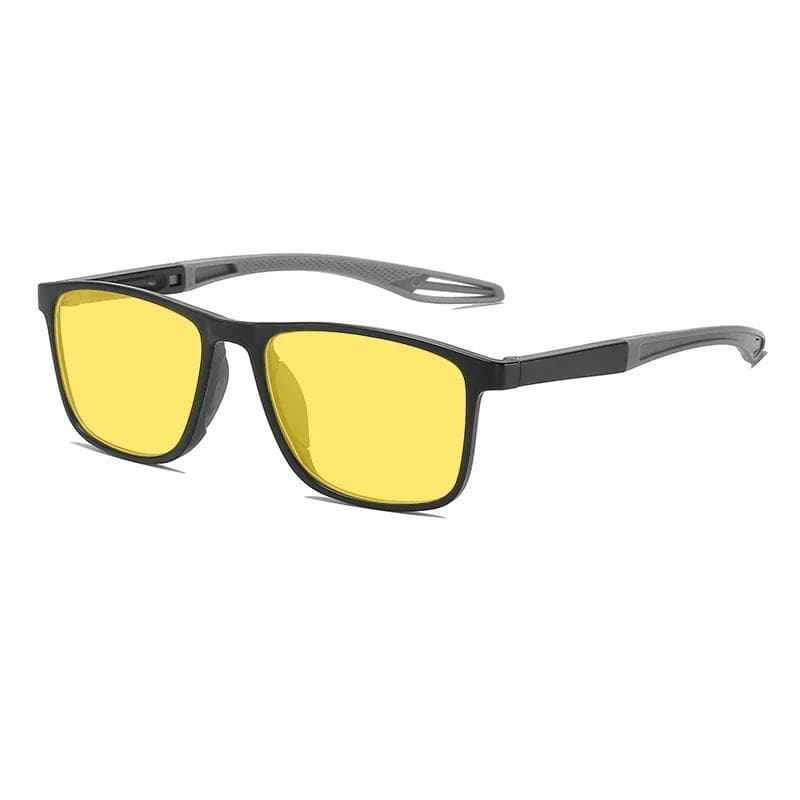 Unisex TR90 Night Vision Glasses UV400 Protection Lightweight Sports Sunglasses for Driving Outdoor