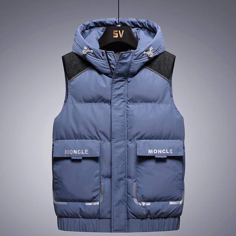 Winter Tooling Waistcoat Vest Oversized Men 'S Jacket Down Cotton Vest 7XL