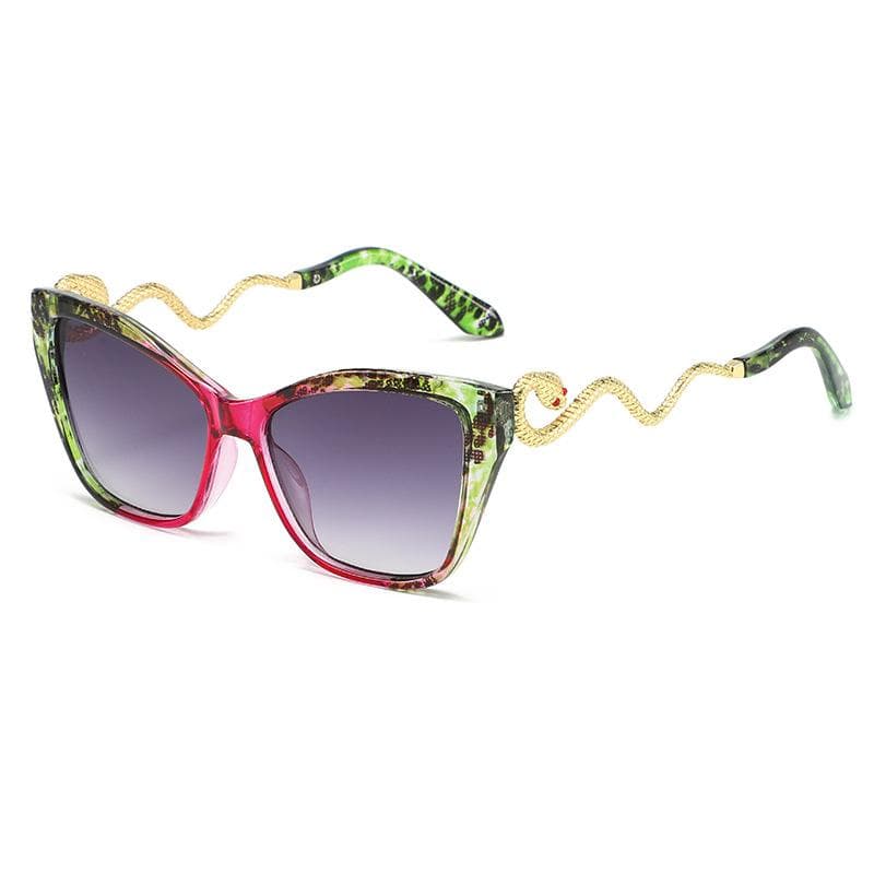 New Snakelike Cat Eye Sunglasses Women Punk Vintage Shades Y2K Designer Luxury UV400 Sun Glasses Eyewear Oculos as picture