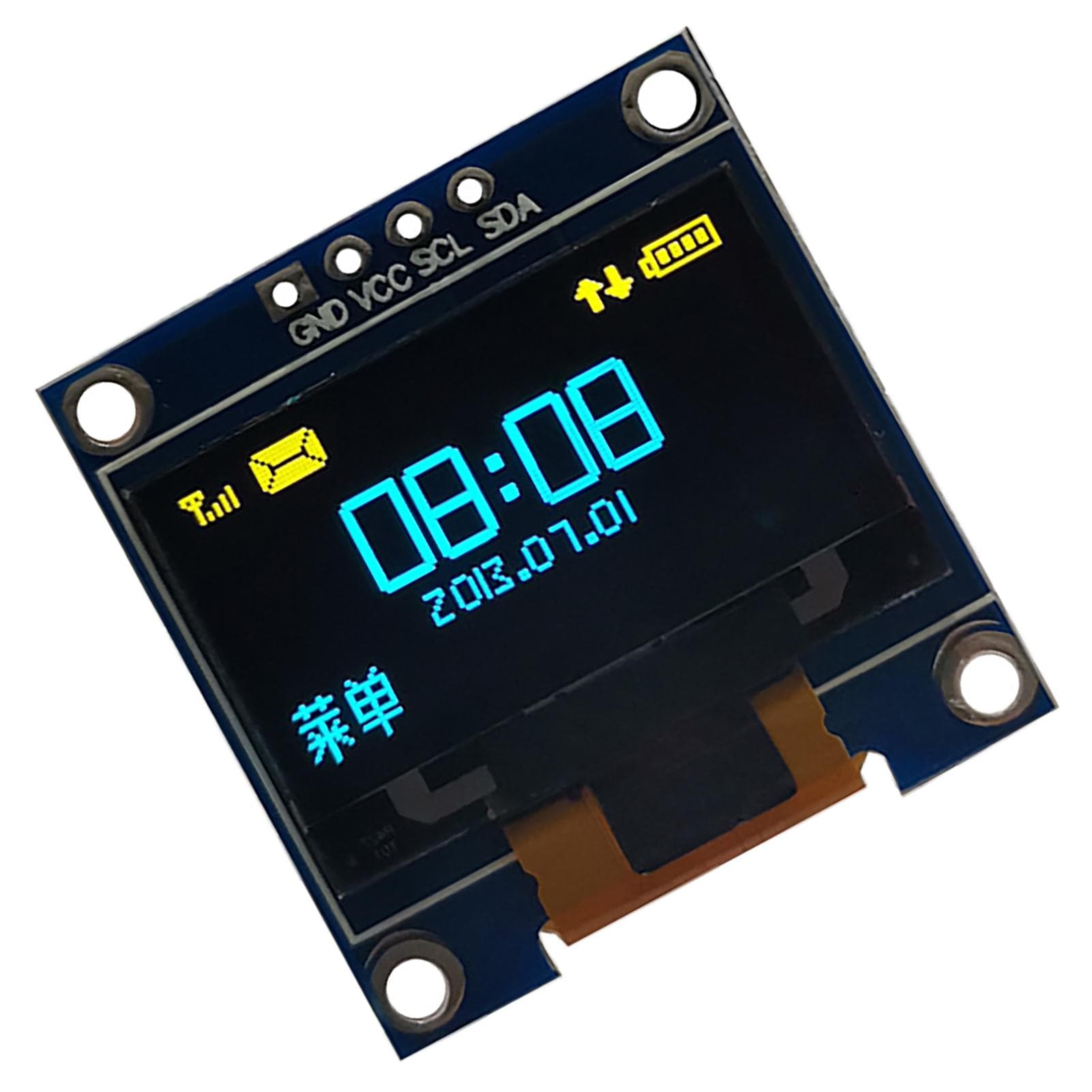 Yellow Blue Dual Color 3.3V 5V 0.96in Organic LED Display Screen Organic LED Display Module IIC I2C