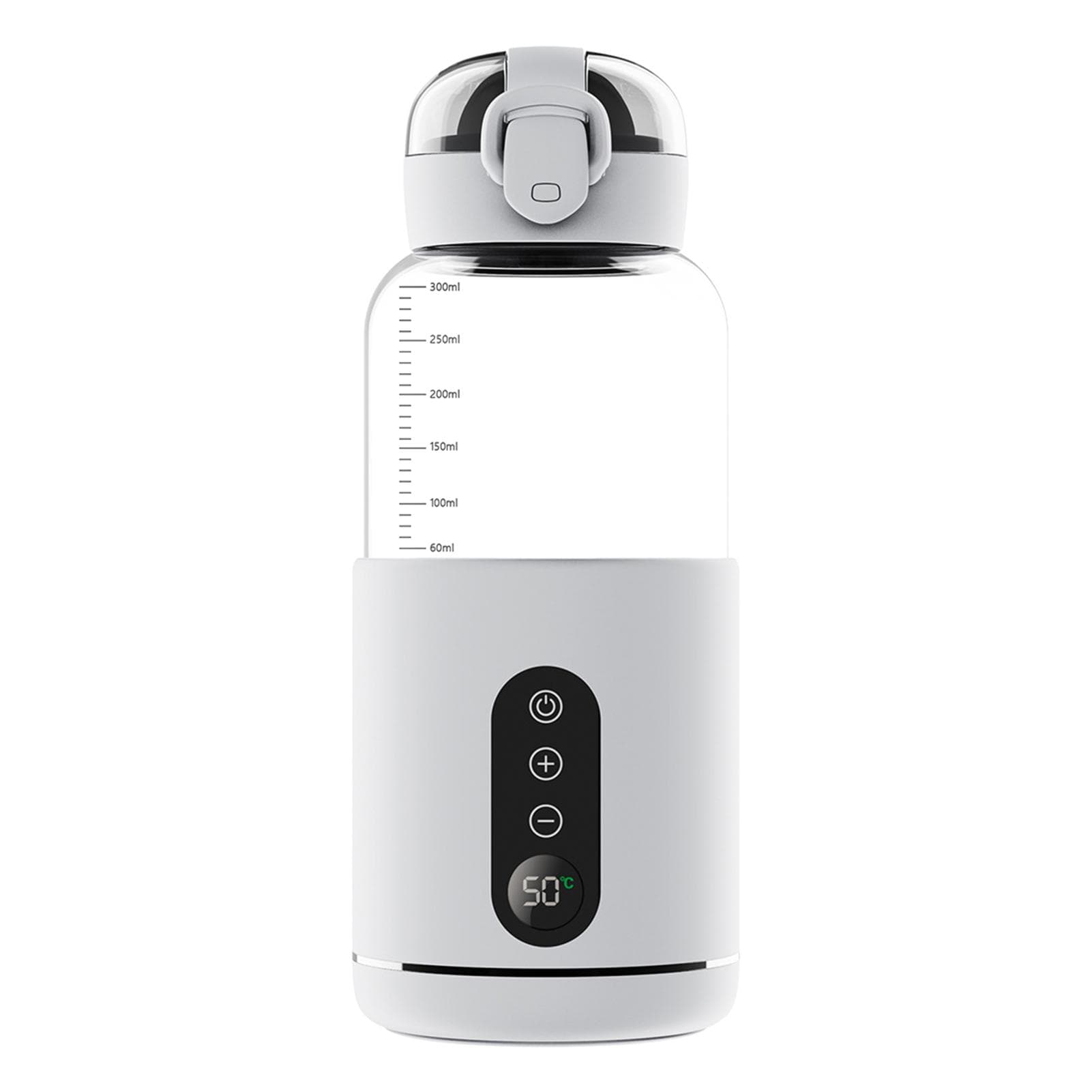 Portable Water Warmer for Baby Formula 300ml Capacity Precise Temperature Control Built-in Battery