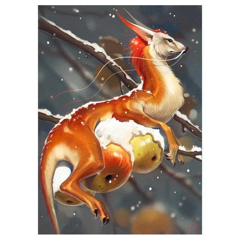 5D DIY Diamond Painting Full Round Dragon Diamond Embroidery 20X30CM