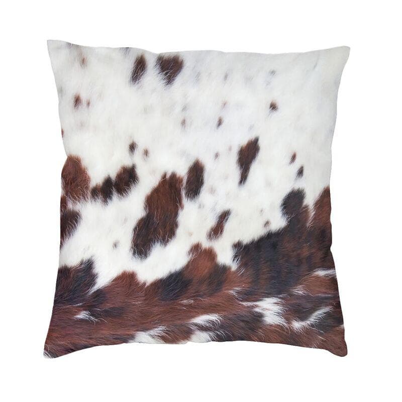 Scottish Highland Cow Cowhide Texture Pillow Living Room Decoration Kawaii Animal Hide Leather Cushion Printing Pillowcase 30x30cm 12x12in