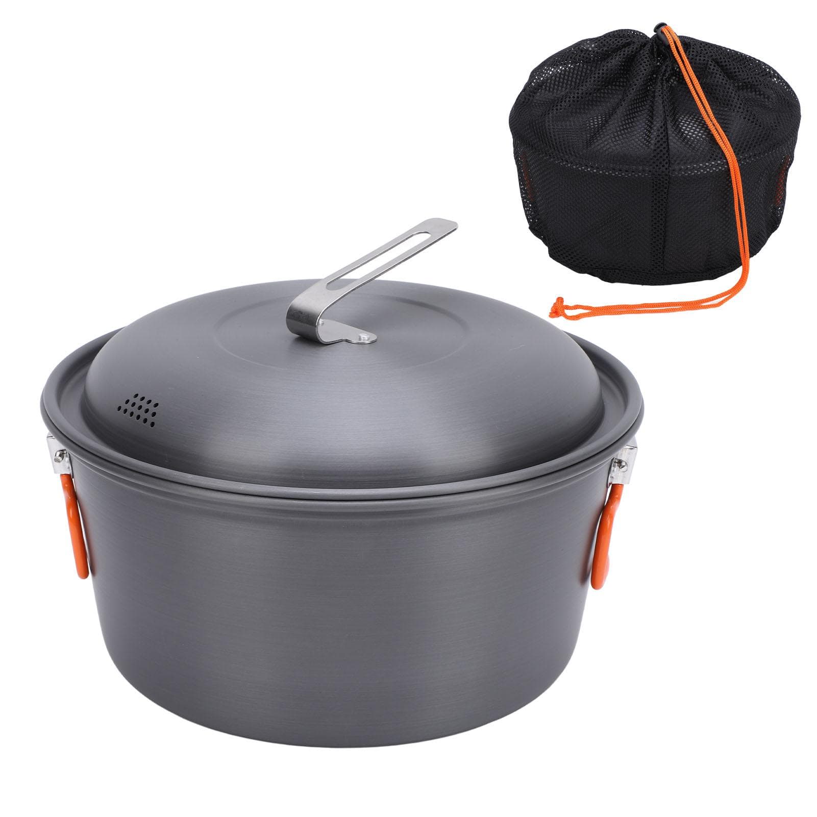 Outdoor Picnic Pot 5L Large Capacity Portable Camping Cookware Kit for Barbecue Cooking Boiling L