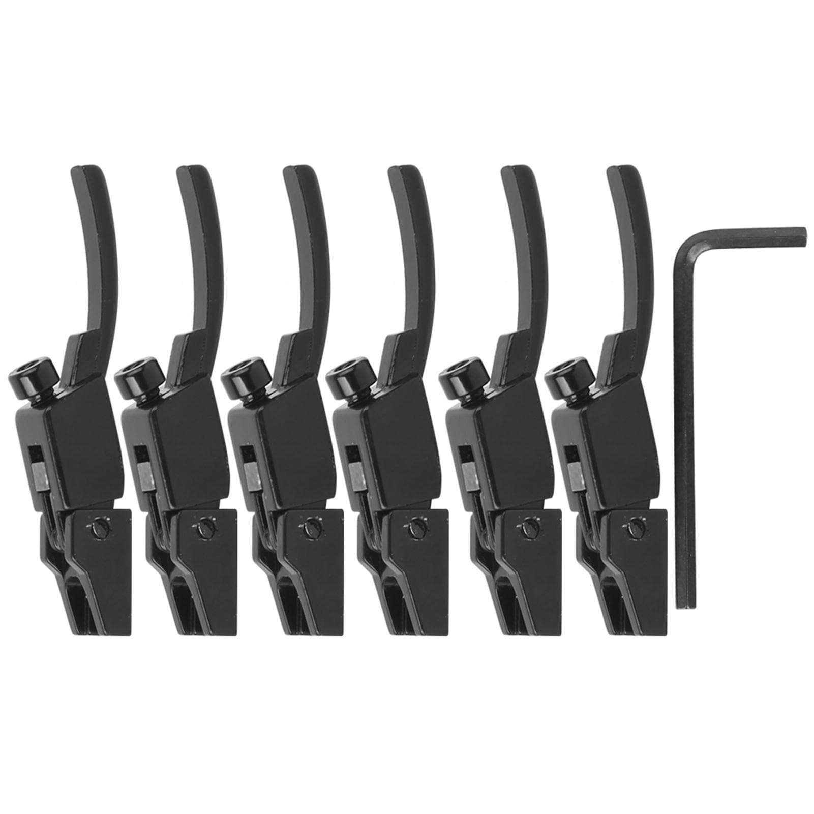 6Pcs Electric Guitar Bridge Saddle Tremolo String Lock Zinc Alloy Wrench Guitar Accessories