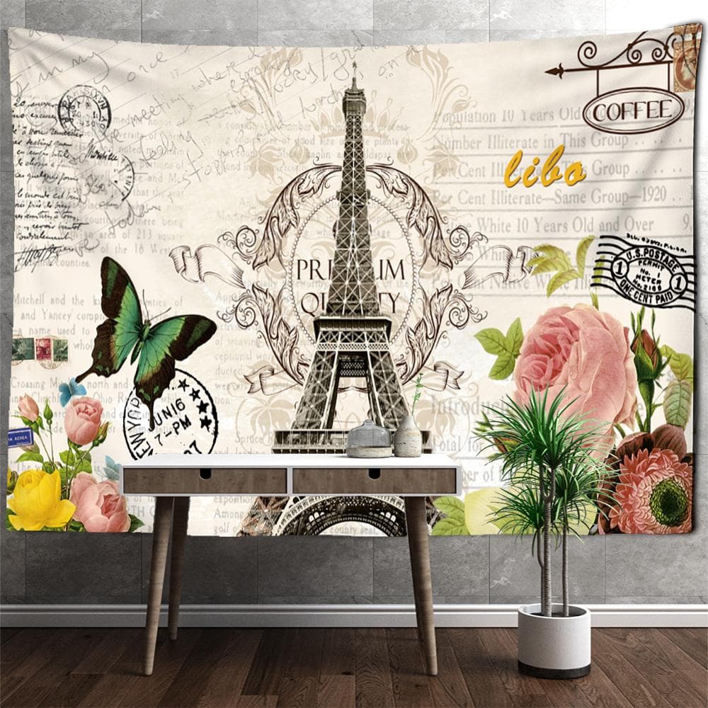 Nautical Background Cartoon Stamp Tapestry Wall Hanging Retro Kawaii Hippie Tapiz Psychedelic Kids Room Home Decor 95x70cm