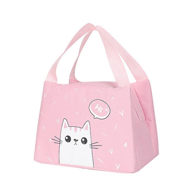 Insulated Lunch Bag For Women Kids Cooler Bag Thermal Bag Portable Lunch Box Ice Pack Food Picnic Bags Lunch Bags For Work pink