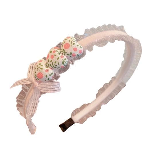 Adorable Children Head Hoop Heart Decor Versatile Headgear Princess Style Flower Bowknot Hair