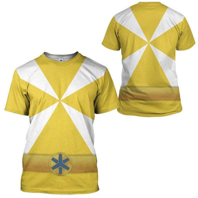 Animation Peripheral Power Rangers Extraordinary Marines 3D Printing Summer Casual Short Sleeve Loose Men's and Women's T-Shirts 3XL