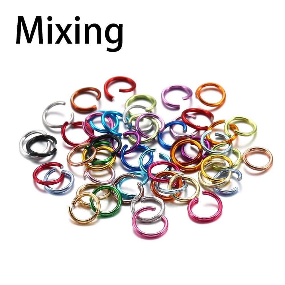 300pcs/lot 6 8 10 mm Aluminum Soft Open Jump Ring Split Rings Connectors For DIY Jewelry Making Findings Supplies Accessories 4.5mm