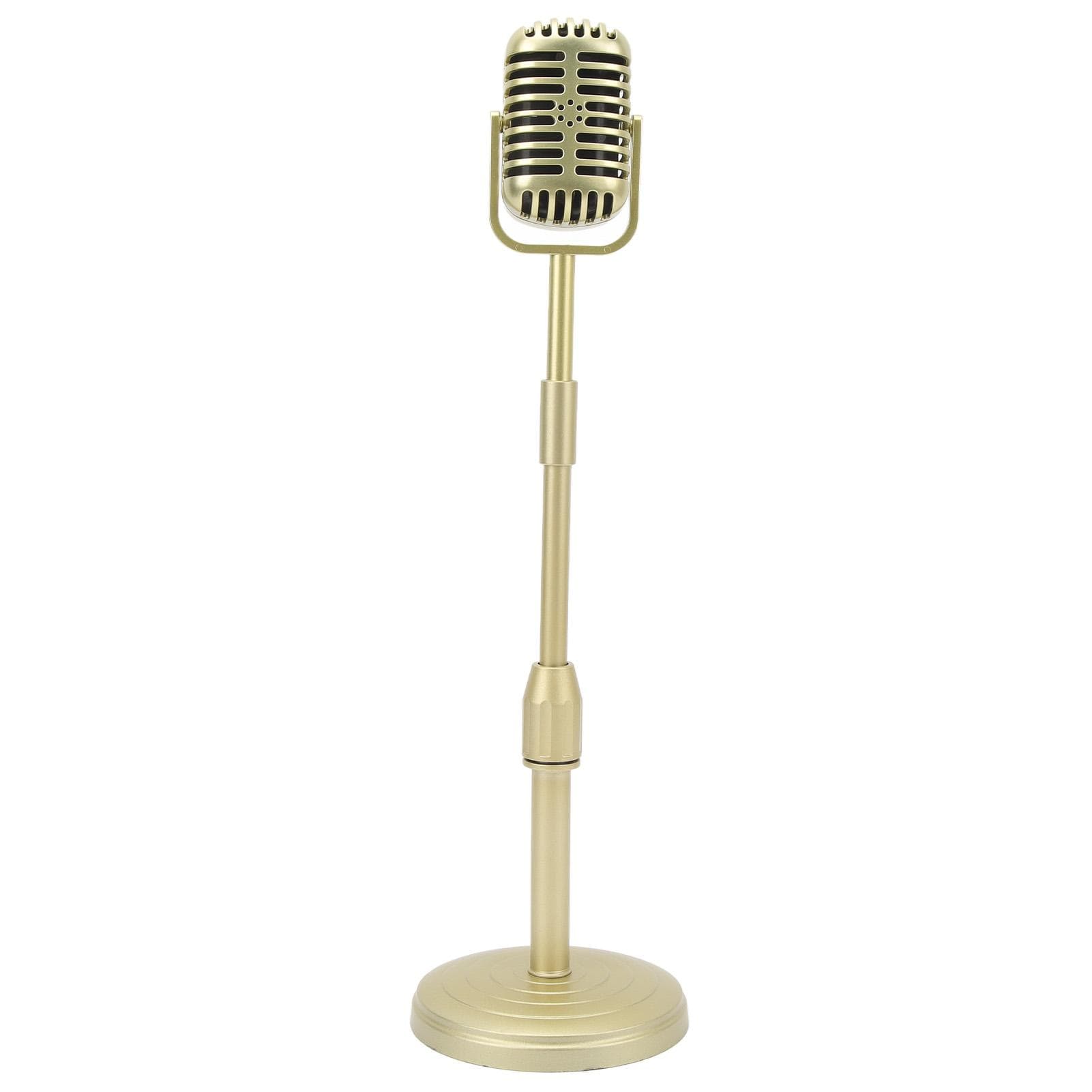 Retro Microphone Props Liftable Realistic Lightweight Fake Vintage Microphone Model for Shooting