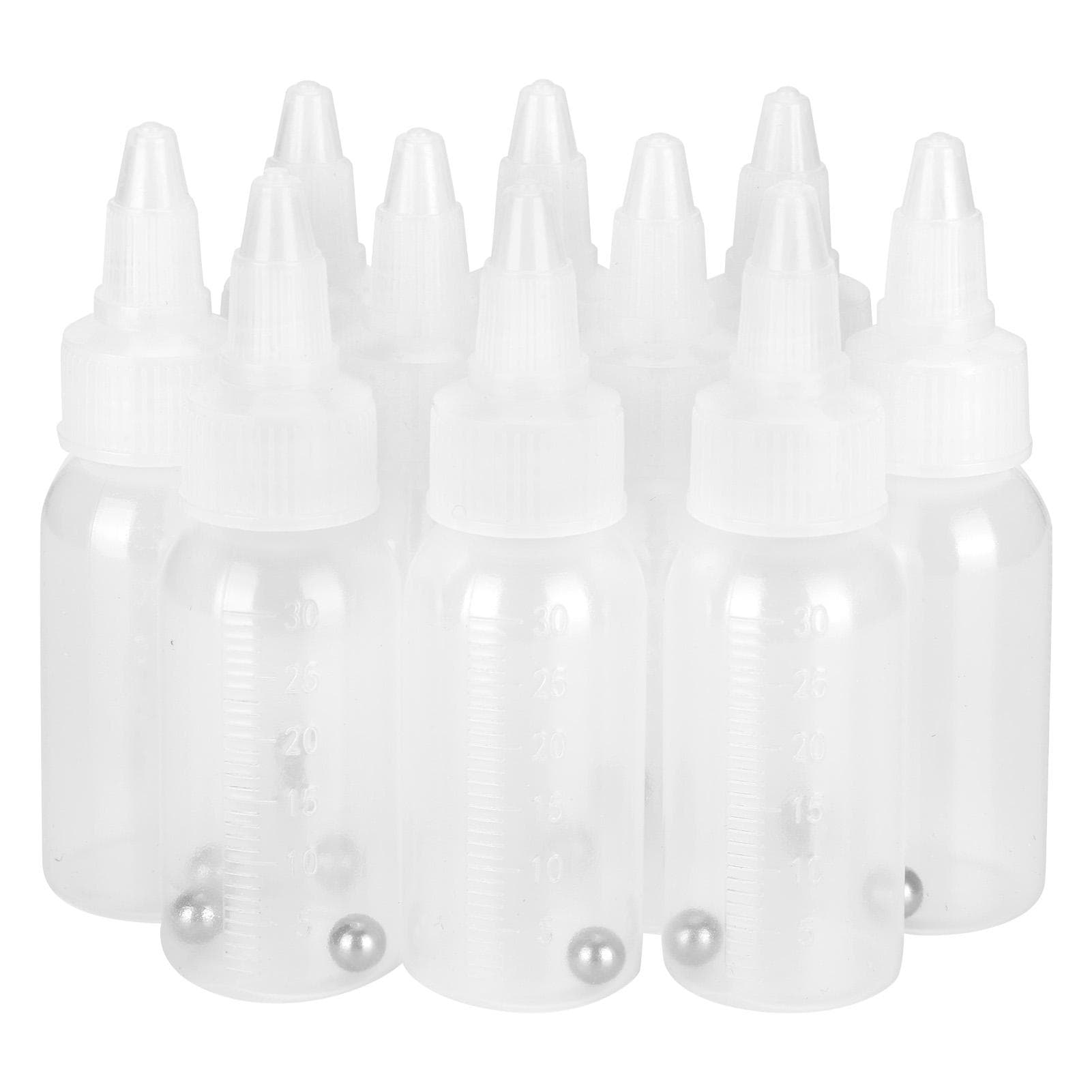 30ml Empty Paint Bottle Corrosion Resistance Squirt Pigment Condiment Container with Scale