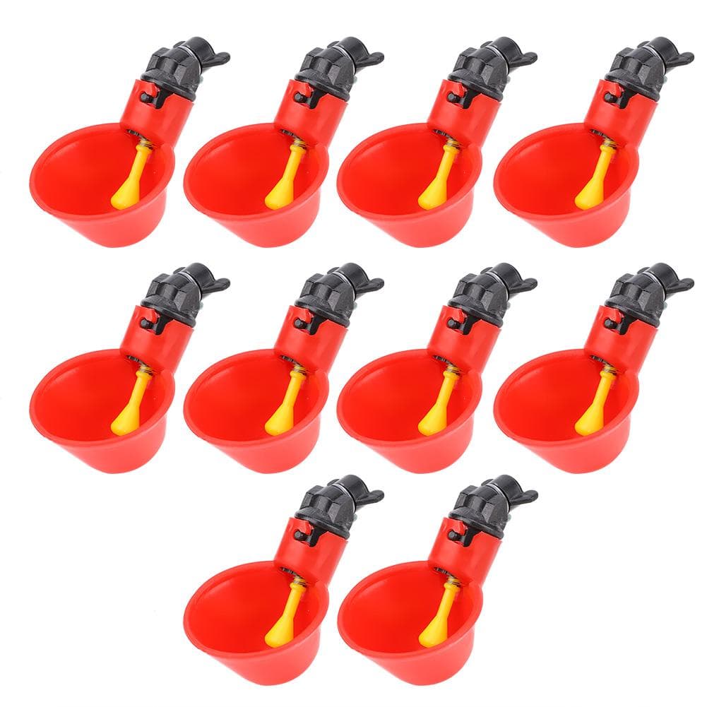 10Pcs Plastic Automatic Poultry Bird Water Drinking Dispenser Chicken Water Drinker Tool(C)