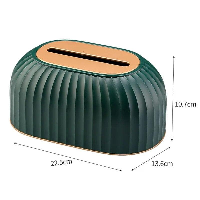 Nordic Striped Tissue Box Holder Toilet Paper Box Table Napkin Holder Car Tissue Paper Dispenser Home Decoration High Quality green