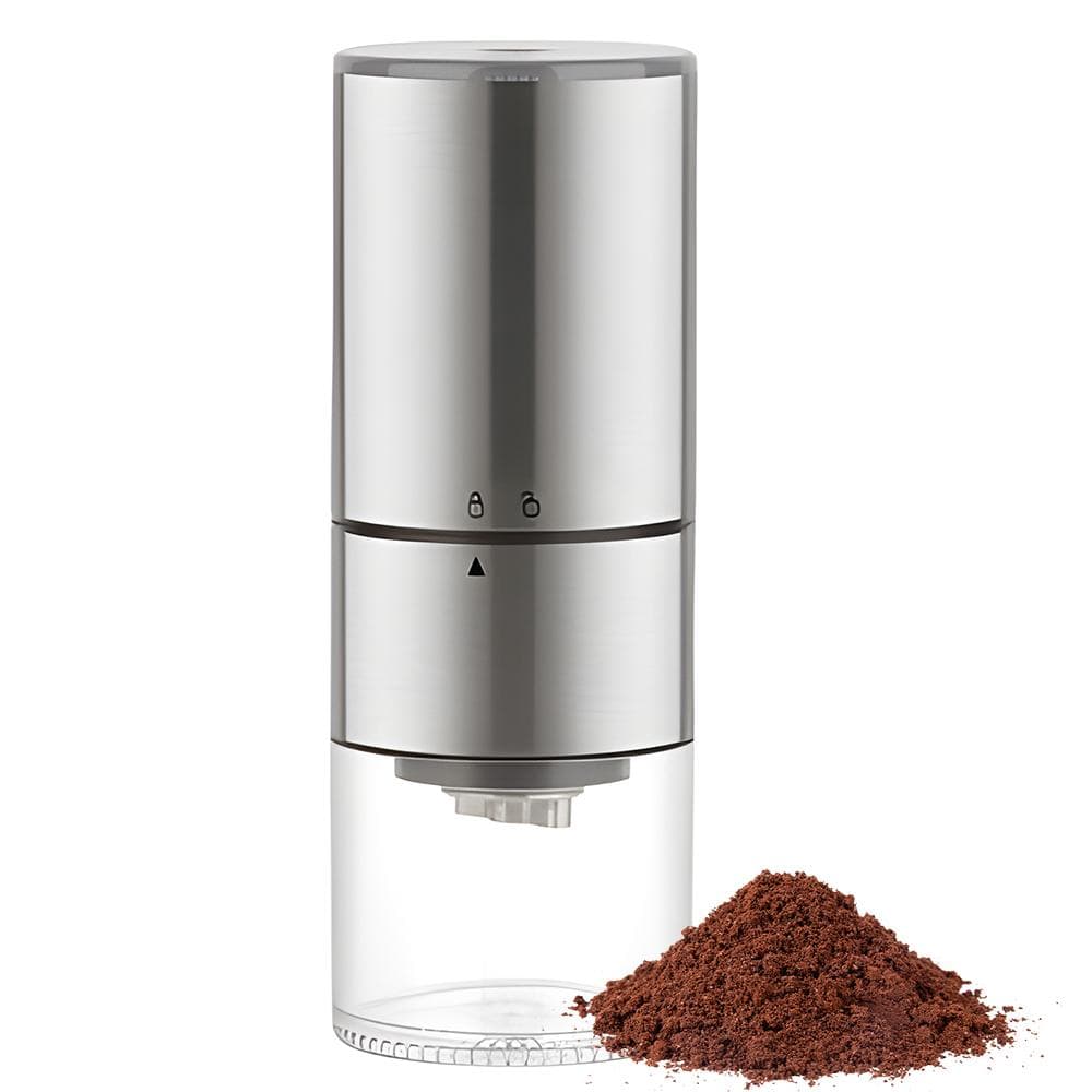 Electric Coffee Bean Grinder for Quiet Grinding 25g Bean Capacity Ceramic Core Type-C Rechargeable Ceramic grinding core silver