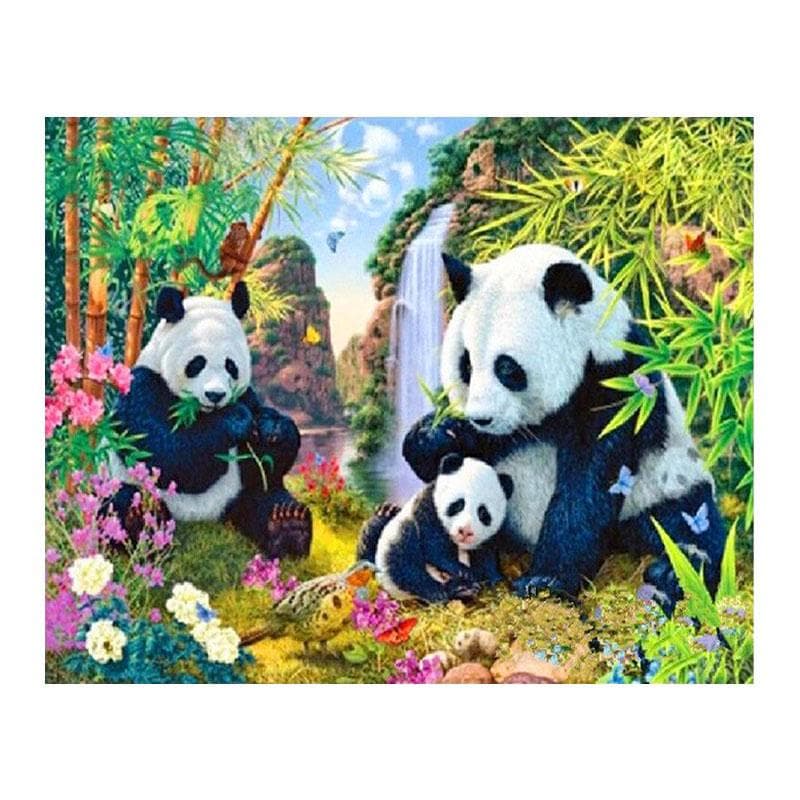 DIY Diamond Painting Animal Cross Stitch Mosaic diamond embroidery Cute Panda Needlework 20X30CM