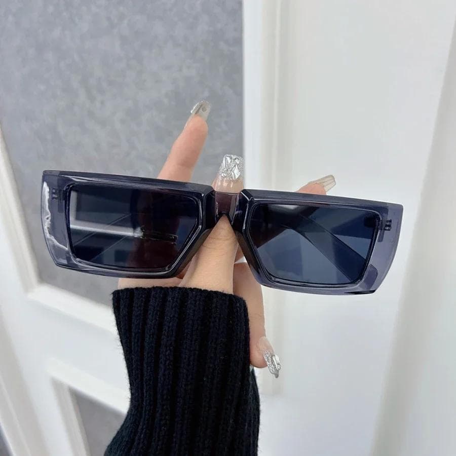 Retro Square Sunglasses Vintage Brand Designer Unisex Fashion Sun Glasses Women Men Mirror Lens Punk Travel Oculos De Sol Other