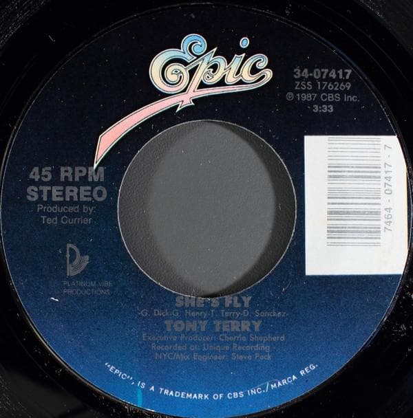7inch Record TONY TERRY - She's Fly 3407417 Epic 1987 US Dance & Electronica Used