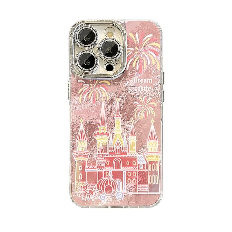Firework Castle Suitable for Apple 16PRO Mobile Phone Case Iphone15 Full-inclusive Lens Film 14 Advanced 13 Tin Foil Pattern X Redmi Note 11 Pro