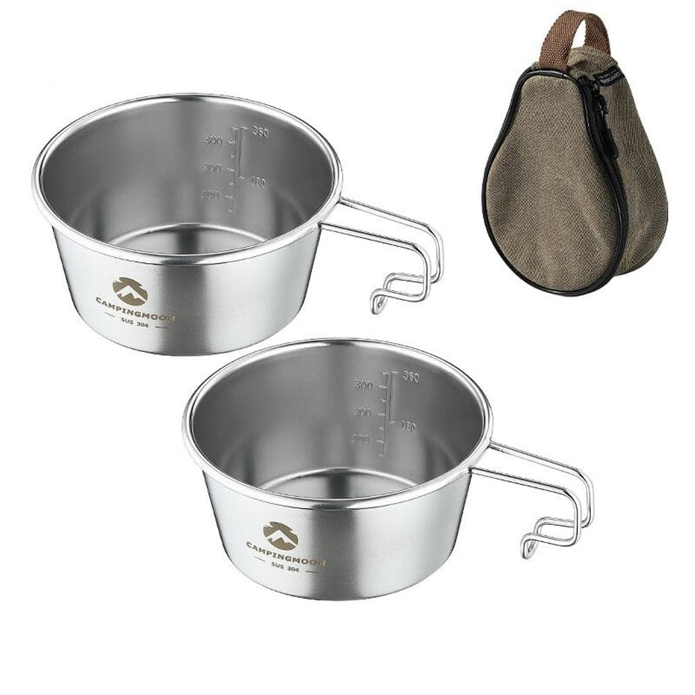 Outdoor Stainless Steel 450ml Sierra Bowl Picnic Tableware Portable Barbecue Hiking Camping Cup 2 Sierra Bowls