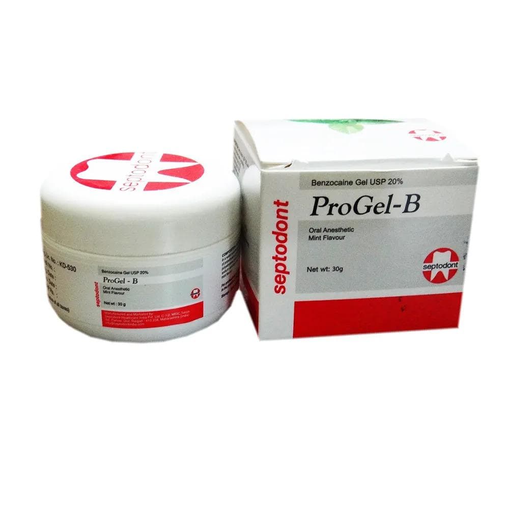 Septodont Progel-B Benzocaine Gel (Jar of 30 gm) mint flavor
