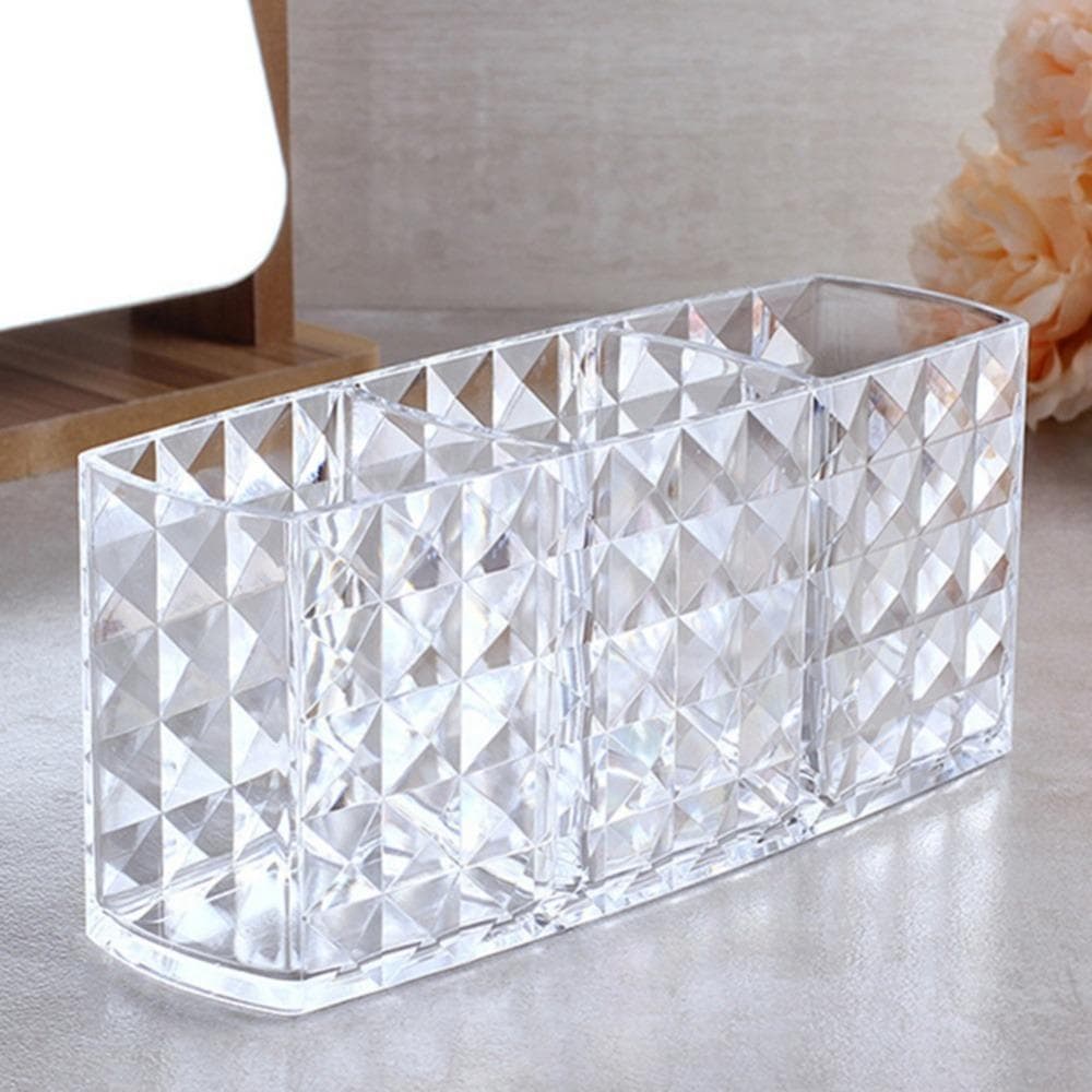 1PC Clear Acrylic Makeup Brush Holder Desk Cosmetic Organiser Lipstick Brush Storage Holder clear