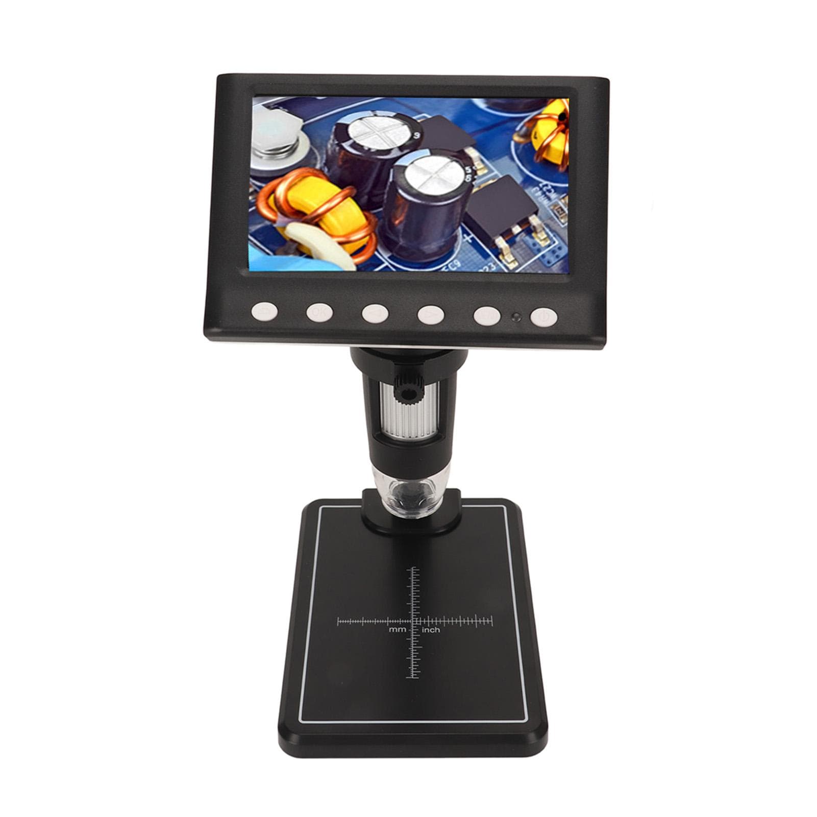 LCD Digital Microscope 4.3 Inch 1000x Rechargeable Video Camera Microscope with 8 LED Light for