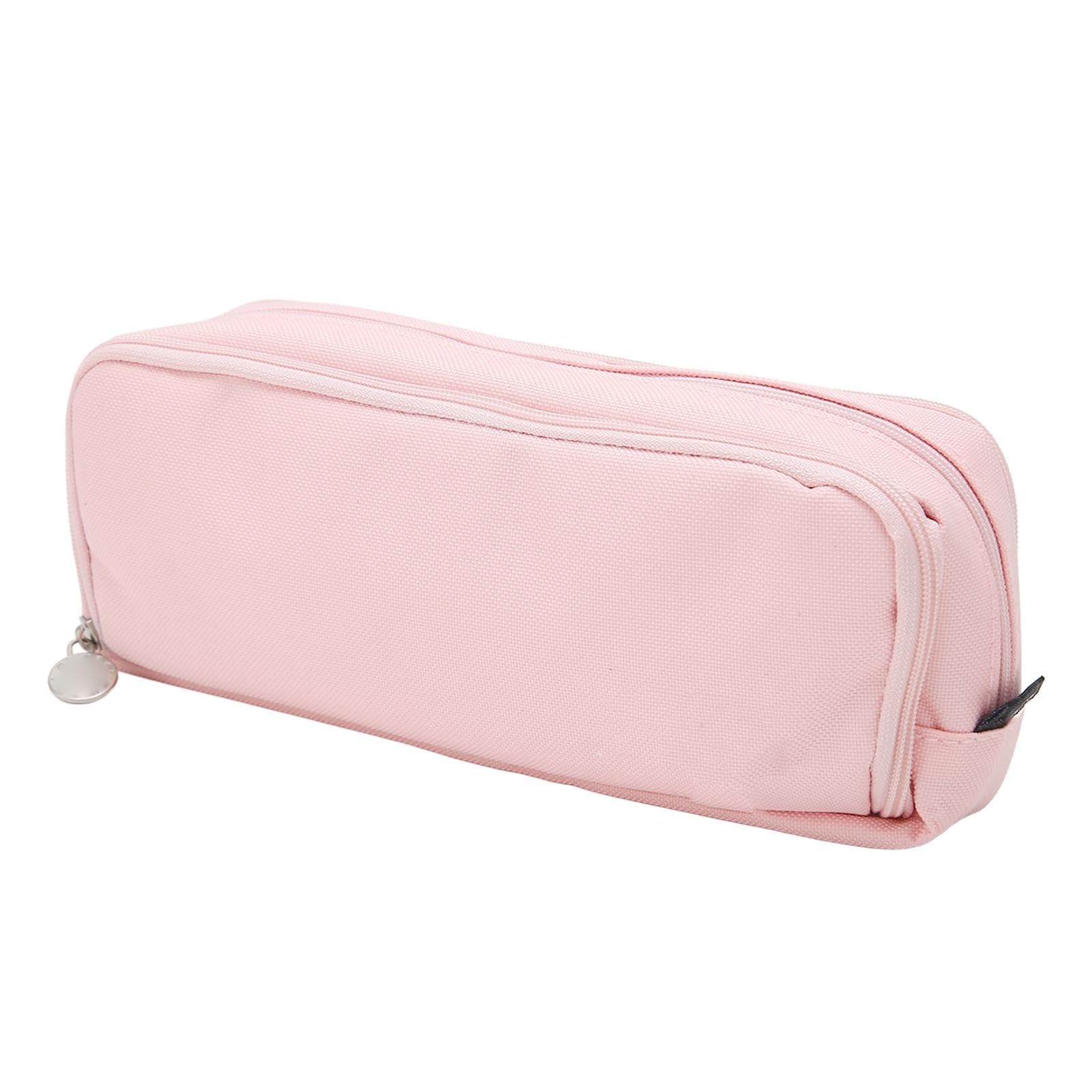 Pen Pencil Case 3 Compartments Canvas Portable Large Capacity Pencil Pouch for Boys Girls School
