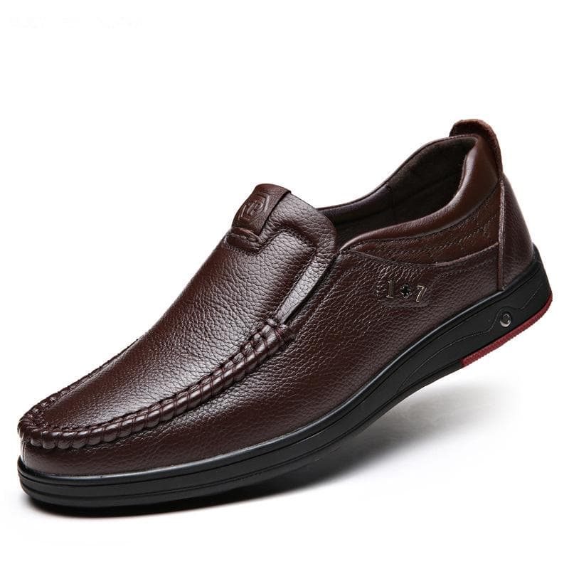Winter Genuine Leather Men casual sneakers shoes men Summer Luxury Mens Loafers Moccasins Autumn Driving shoes man sneaker 41 brown