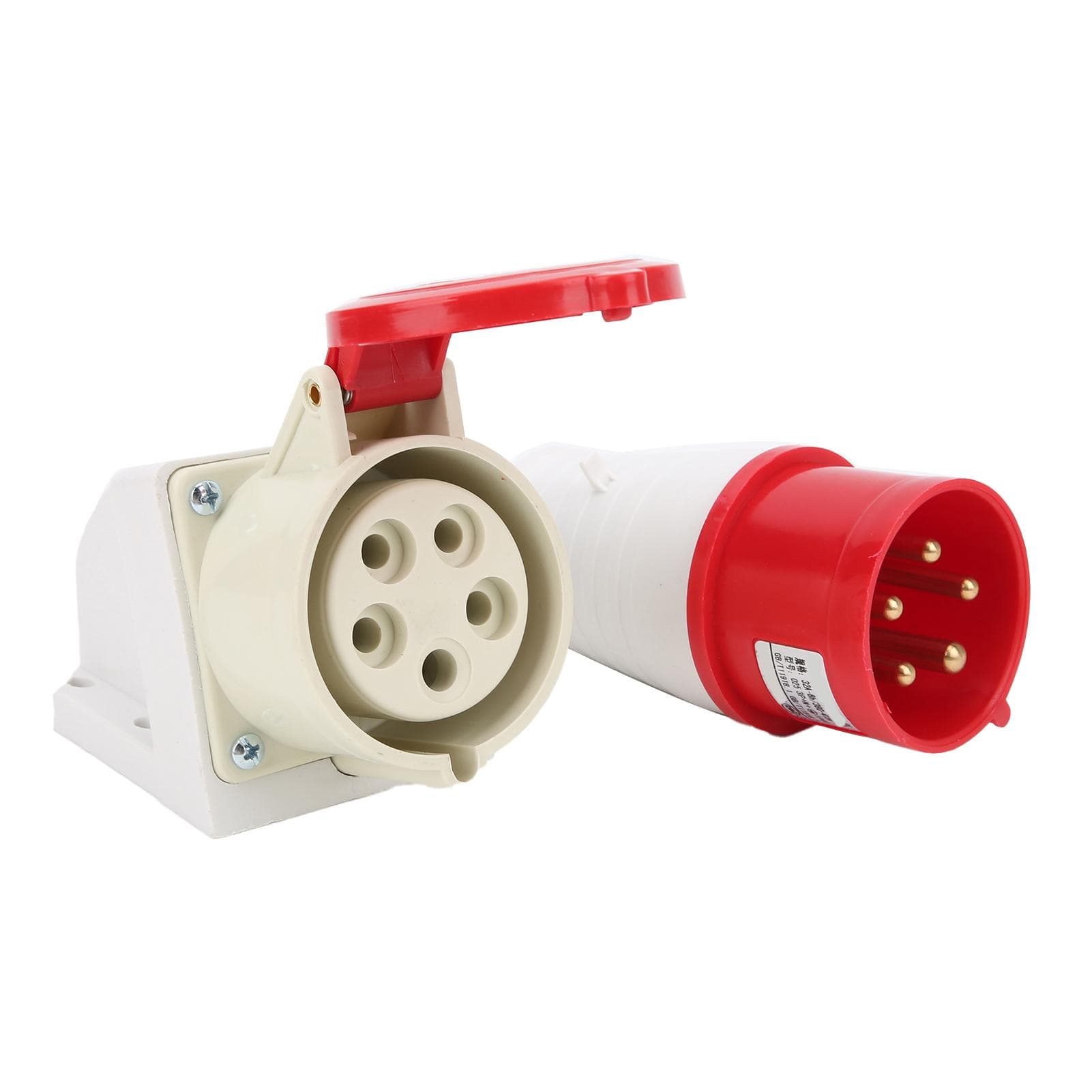 Industrial Plug Socket 380415V 32A 5Pin 3P+N+E IP44 Waterproof Fixed Surface Mounted for Commercial