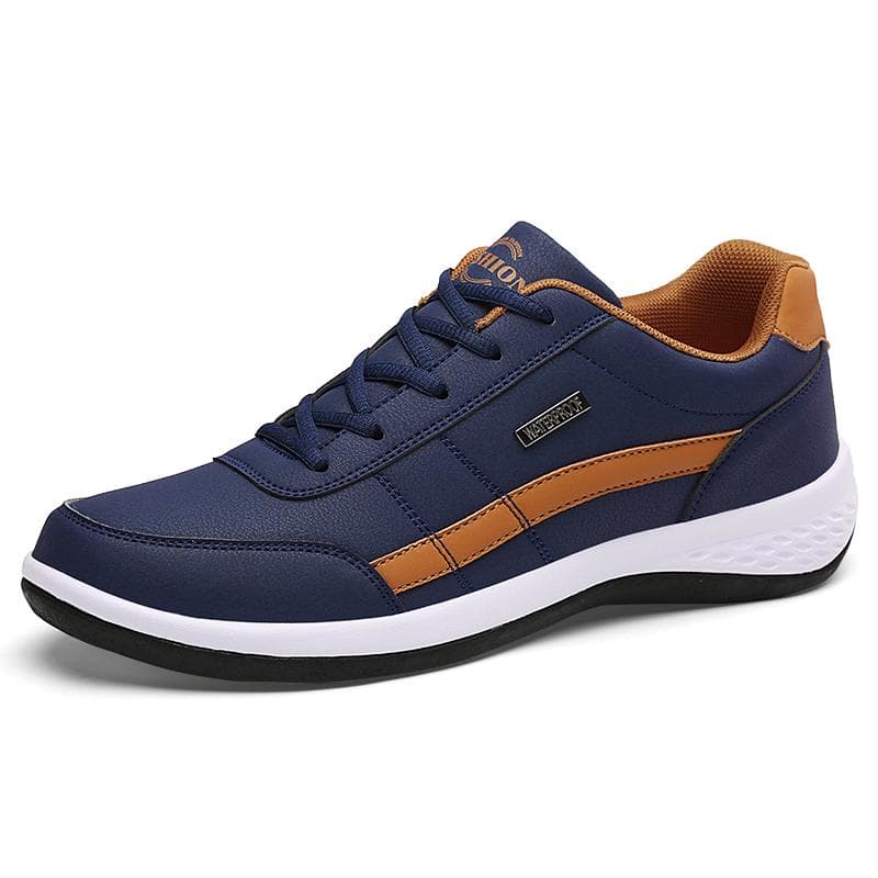 Plus Size Men's Lace-up Light and Comfortable Outdoor Walking Shoes Plus Size Sports Shoes Casual Student Board Shoes Running Shoes 48 Yards 40 dark blue