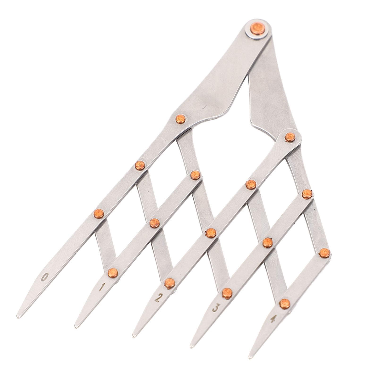 Equal Distance Measuring Ruler Stainless Steel Equidistant Ruler Equal Space Divider Leather Belt 7 5 Teeth Without Lock Function
