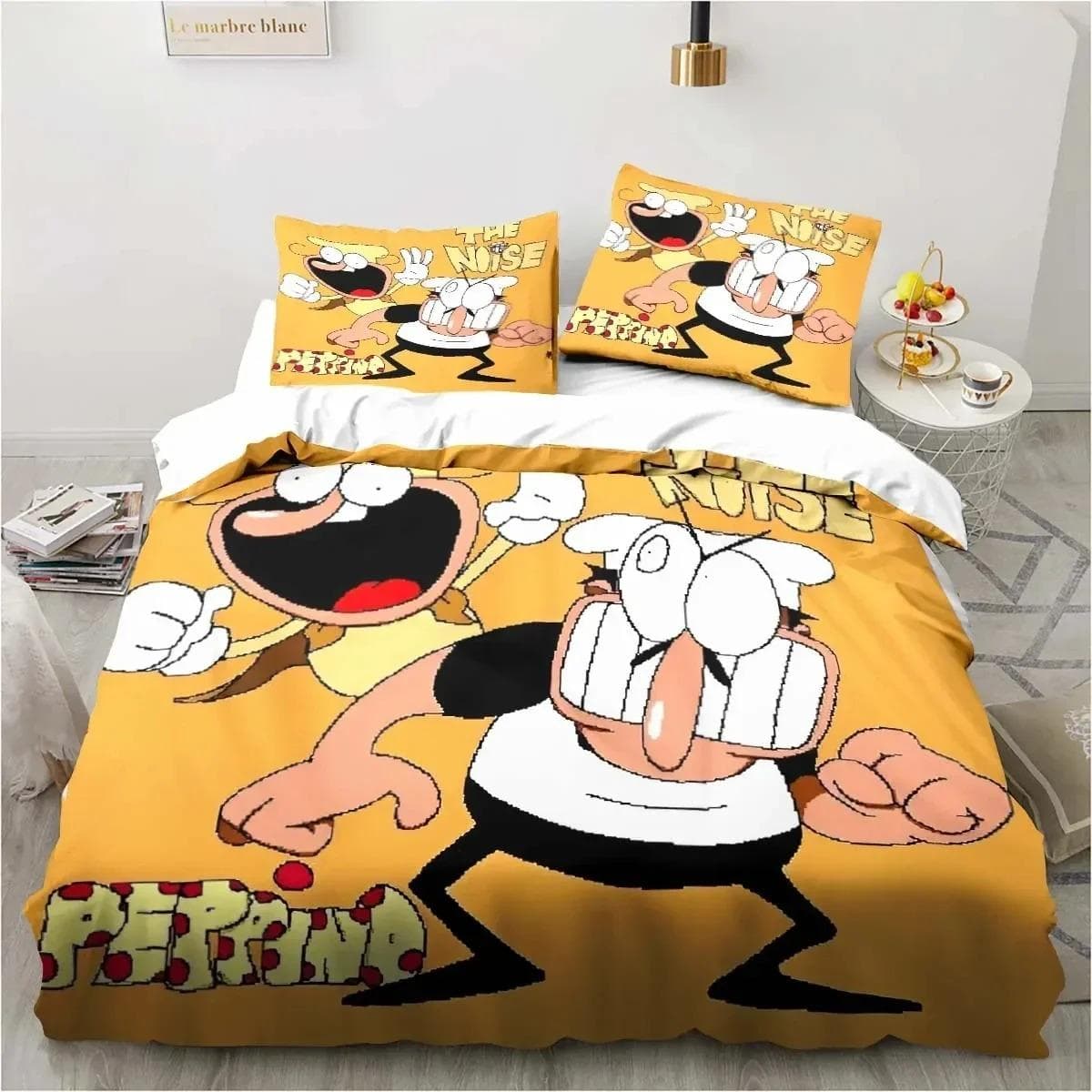 Pizza Tower Classic Pixel Style Game Bedding Set Duvet Cover Bed Set Quilt Cover Pillowcase Comforter king Queen Size Boys Adult AU King 240x210cm