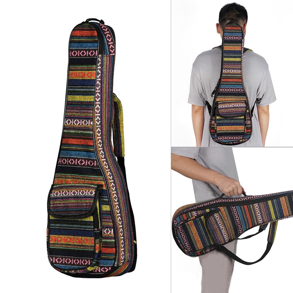 Special National Style 23 Ukelele Ukulele Uke Bag Backpack Case 6mm Cotton Padding Durable