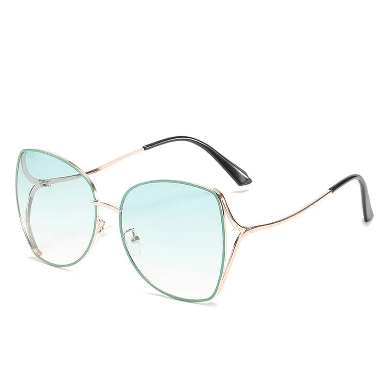 Polygonal Retro Sunglasses for Men Women Square Metal Frame UV400 Designer Shades Unisex Sun Glasses