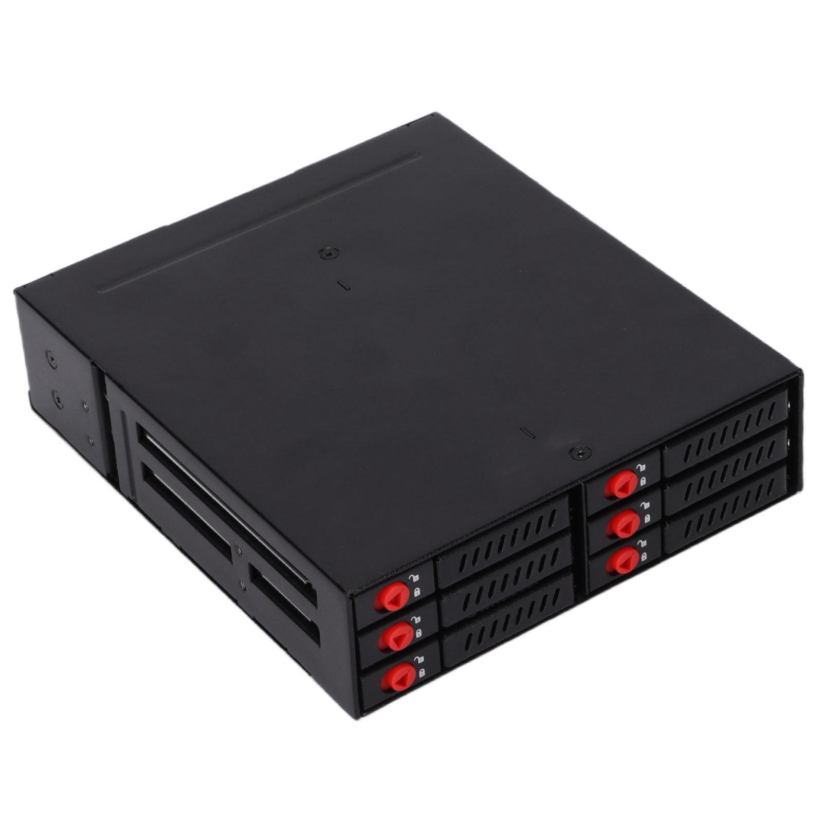 6 Bay Hard Drive Enclosure Stable Sturdy Durable Portable Safe Heat Dissipation Hard Disk Case (Not