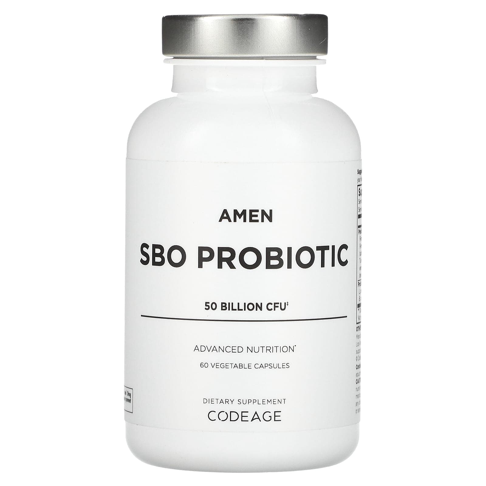 Codeage, Amen, SBO probiotic, 50 billion CFU, 60 veggie capsules