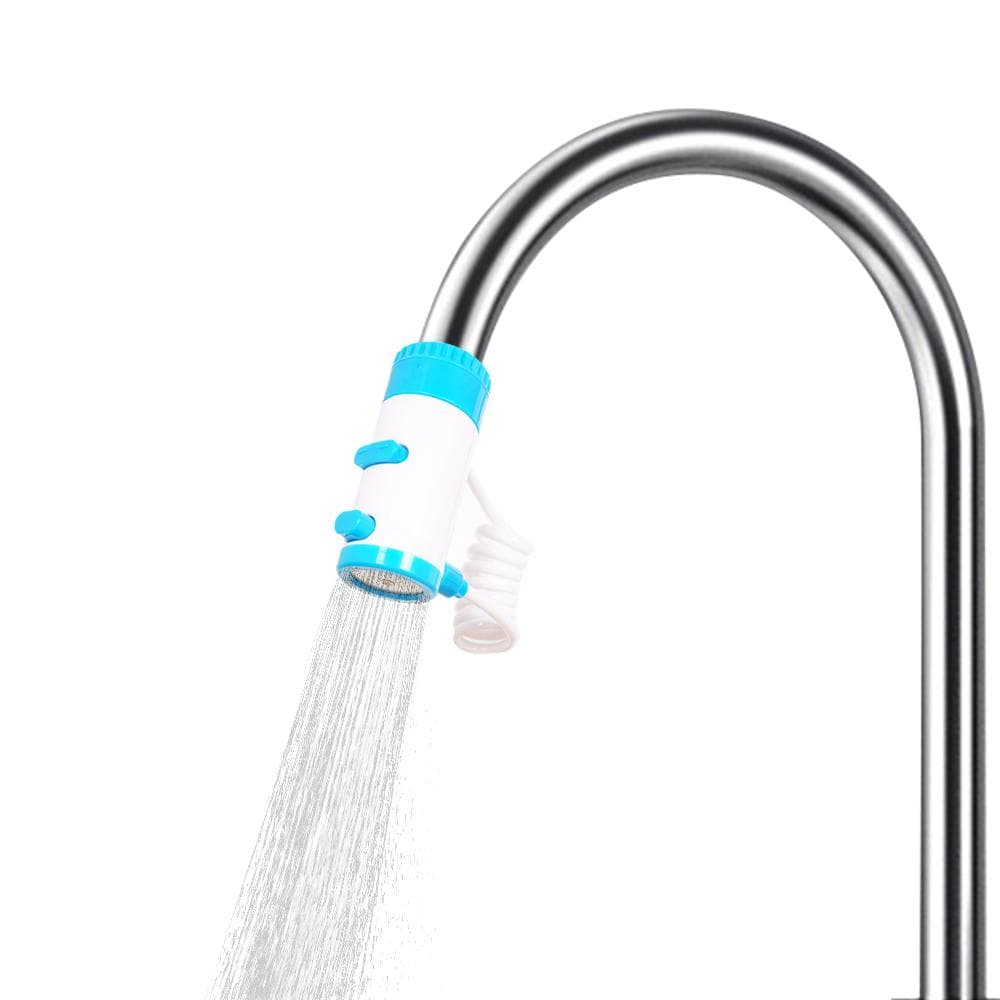 Swivel Sink Faucet Extender 3 Mode Splash Water Extension Kitchen Bathroom 360 Degrees Rotatable Blue White